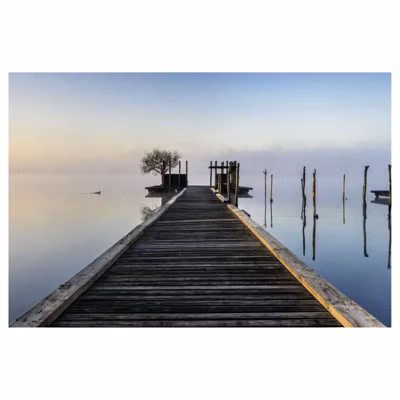 Brise vue imprimé SOUSTONS, H.2 x L.3 m, 100% occultant, Made in France par Scenolia + kit de fixation offert