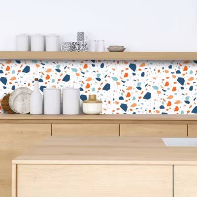 Crédence adhésive terrazzo 30×70 cm