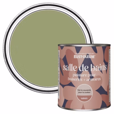 Peinture Verte pour Boiseries de Salle de Bains, Satinée – RUST-OLEUM – Terrain connu 750ml
