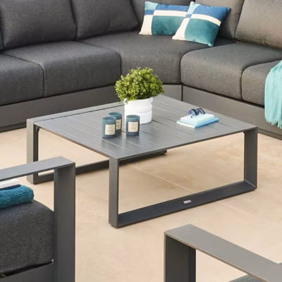 Table basse de jardin carrée Allure Graphite – Hespéride