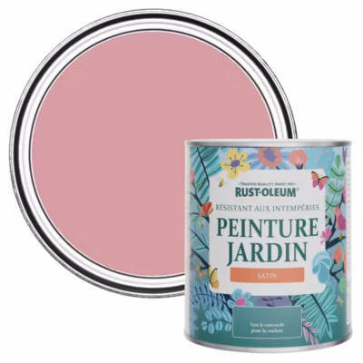 Peinture Rose pour Jardin et terrasse, Finition Satinée – RUST-OLEUM – Rose antique 750ml