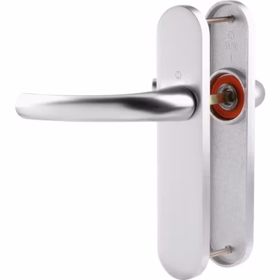 Poignée de porte intérieure – Tokyo – Hoppe Et Cie – Gris argent – Bec de cane – 165 mm
