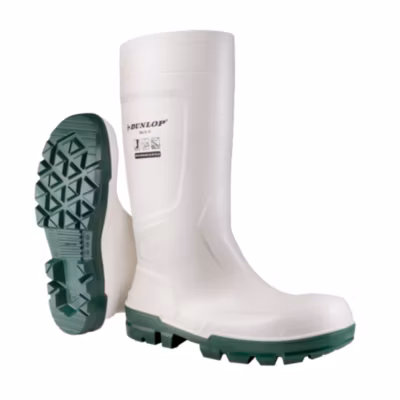 Bottes de sécurité mixtes usage agro-alimentaire DUNLOP Work-It Safety S4 SR FO LG Blanc 37