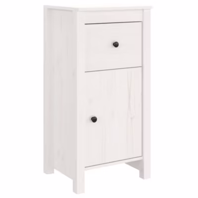 vidaXL Buffet Armoire Latérale Armoire de Rangement Organisateur de Maison Meuble de Salon Intérieur Blanc 40x35x80 cm Bois 813756