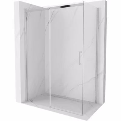 Mexen Omega cabine de douche coulissante 160 x 80 cm, transparent, chrome – 825-160-080-01-00