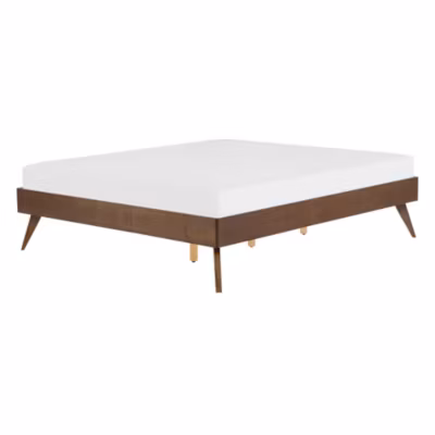 Lit sans tête de lit BERRIC 140 x 200 cm Frêne foncé