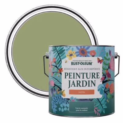 Peinture Verte pour Jardin et terrasse, Finition Satinée – RUST-OLEUM – Terrain connu 2,5 L