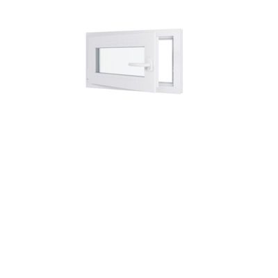 Fenêtre PVC – LxH 700×400 mm -Triple Vitrage – Blanc -poignée à droite