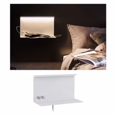 Applique LED Jarina USB C 3000K 400lm / 160lm 230V 4,5W / 1,6W gradable Blanc dépoli