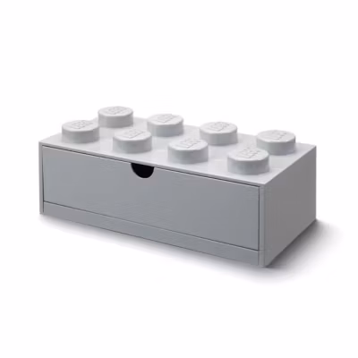 Brique de Rangement Lego 1 tiroir 8 tenons – Gris