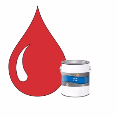 Peinture fer antirouille – Laque extérieure Semi-Brillante POK FER – 1L – RAL 3027 – Rouge Framboise