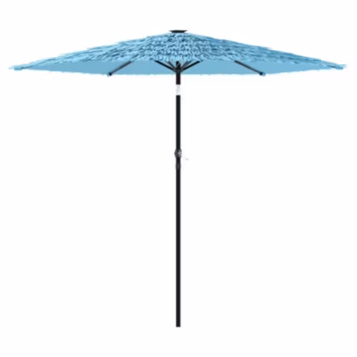 Parasol de jardin avec mât en acier bleu 268x268x226 cm vidaXL