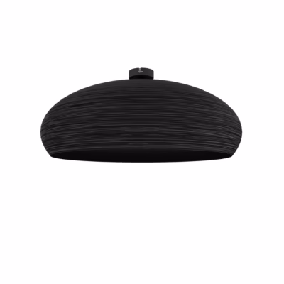 LUMICOM – UFO Plafonnier, 1xE27, max 42W, métal, noir mat, D.60cm
