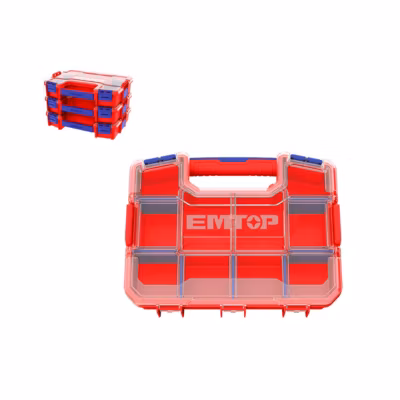Lot de 3 boîtes à outil de rangement Organiseur en plastique EMTOP