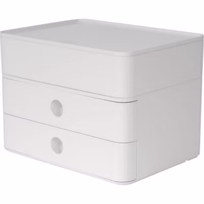 Boîte à tiroirs élégante et Design Smart Box Plus Allison – Blanc