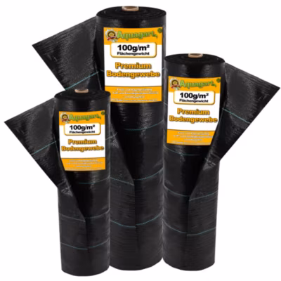 88 m² tissu de sol, bâche de paillage 100 g, 2 m de large, noir Aquagart