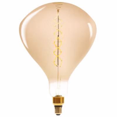 Ampoule LED Goutte ambrée – filament torsadé E27 – Atmosphera