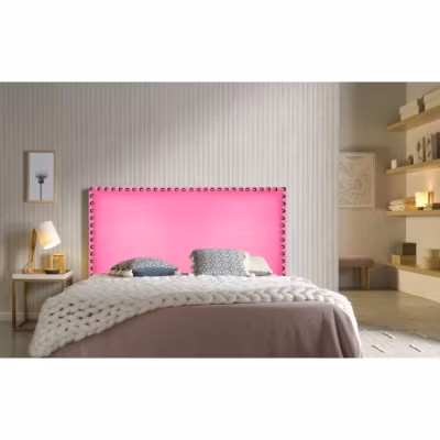Tête de lit – ECCOX – Lily – Similicuir rose – 120 cm – Design élégant et moderne