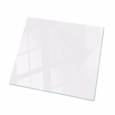 Dessus de table en verre trempé Wallfluent 50×50 cm Couleur blanche lisse