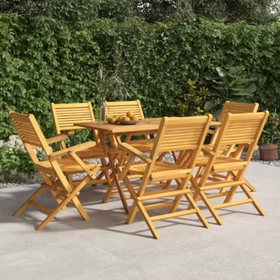 vidaXL Chaises de jardin pliantes 6 pcs 55x62x90 cm bois massif teck 3155068