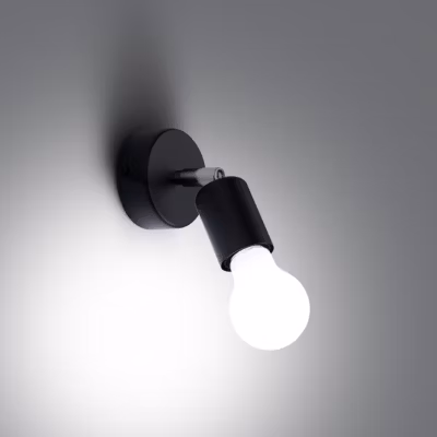Applique en acier 1 ampoule 3000K – 8x8x14cm Sollux