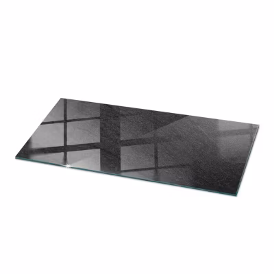 Dessus de table en verre trempé Wallfluent 125×50 cm Texture de pierre naturelle