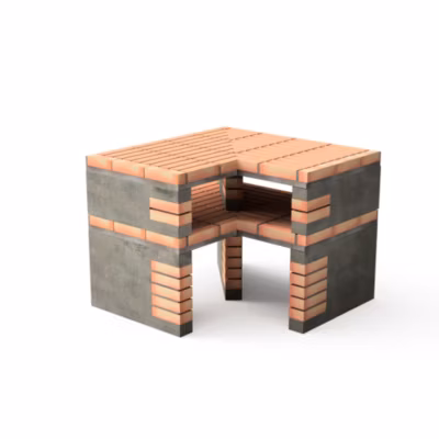 MOVELAR – Module angle California Plus XL pour Barbecue Béton – Extérieur