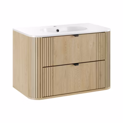 Ensemble de salle de bain KORI : meuble sous vasque 80cm et vasque à encastrer