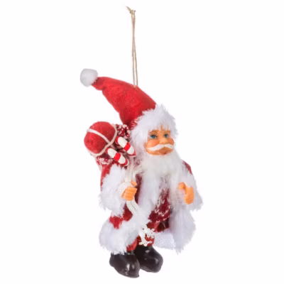 Sujet de noël père noël debout traditionnel 13cm – feeric lights & christmas