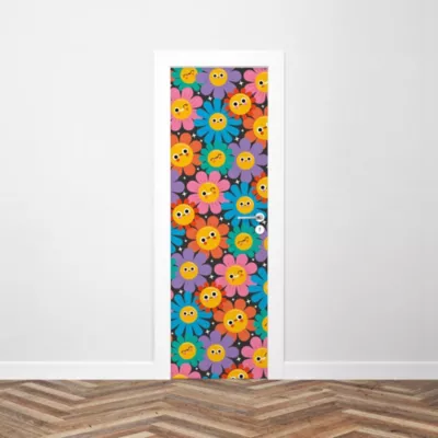 Sticker Porte Fleurs Cartoon 204 x 63 cm