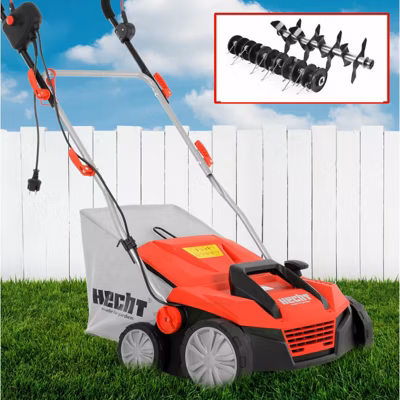 Hecht 1683 Scarificateur aérateur électrique 2en1 1600W 8 couteaux doubles