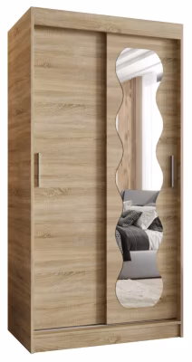Armoire SPOTI à portes coulissantes H. 200 x L. 100 x P. 62, 2 portes