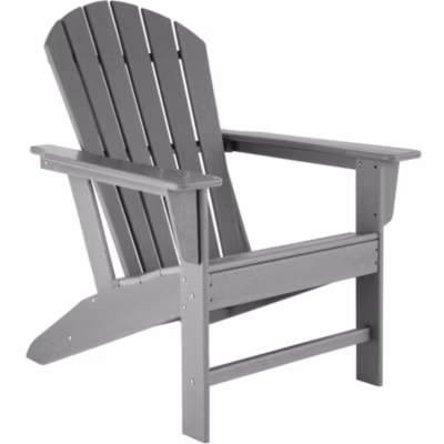 Chaise de jardin en polyéthylène aspect bois avec dossier ergonomique