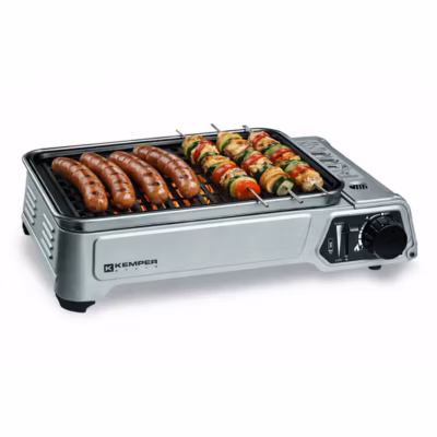 Mini barbecue gaz portable avec housse 1900w Kemper 104997
