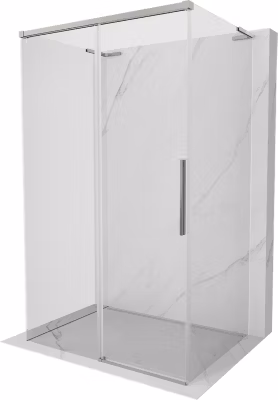 Mexen Rox-3S L cabine de douche à 3 parois coulissante 105 x 80 cm, transparent, nickel brossé – 8C2L-105-080-97-00-3S