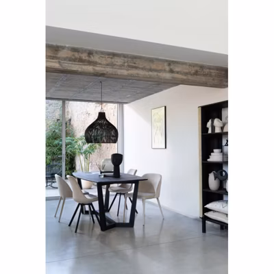 Abat-jour en rotin noir 80x80x70 cm