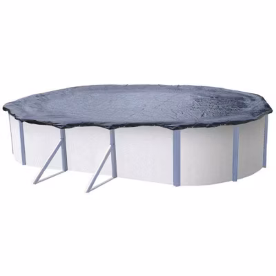 Bâche d&rsquo;hiver pour piscine métal ou résine ovale 10,4 m x 5,9 m