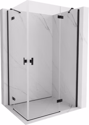 Mexen Mist-H Cabine de douche pivotante Duo côté droit 70 x 95 cm, transparent, noir – 8A5-070L-095P-70-00