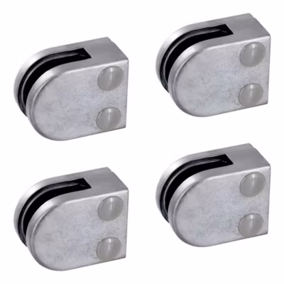 4 x Pince à verre plate modèle 00 – Ep. verre 6 mm – Zamak brut
