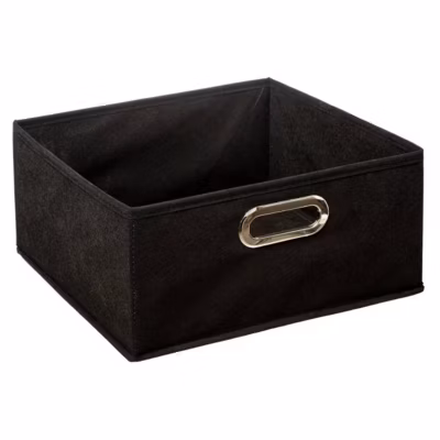 Panier tissu 31×15 cm Noir Mix N&rsquo; Modul – 5Five