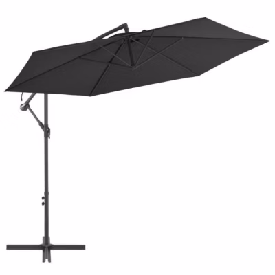 Parasol d&rsquo;Extérieur – VIDAXL – Mât Déporté – Noir – 300 cm – Protection UV