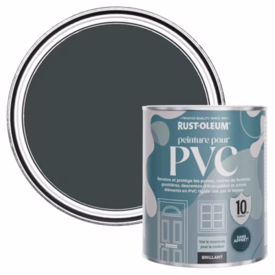 Peinture Noire pour Portes et Fenêtres en PVC, Finition Brillante – RUST-OLEUM – Sable Noir 750ml