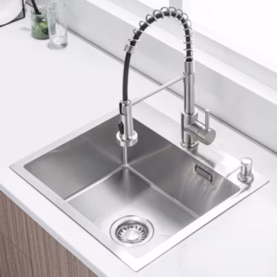Evier cuisine LOMAZOO Jack 34 cm Inox avec distributeur de savon