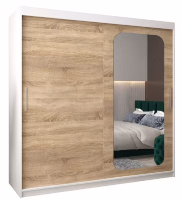 Armoire Promo T2 a portes coulissantes H. 200 x L. 200 x P. 62 2 portes