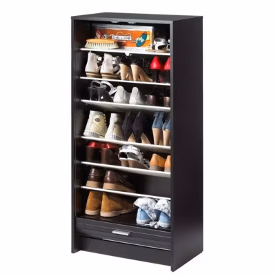 Meuble à chaussures Beaux Meubles Pas Chers Bambou 21 paires marron