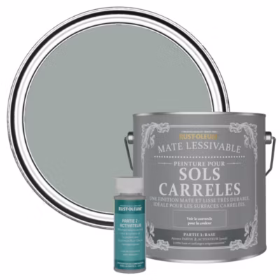 Peinture Grise pour Sols Carrelés Mate Lessivable – RUST-OLEUM – Gris Urbain 2,5 L
