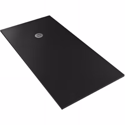 Receveur de douche à poser extra-plat épaisseur 30mm en pierre SANINDUSA STONIT Marina Plus 190×70 noir antidérapant classé C3