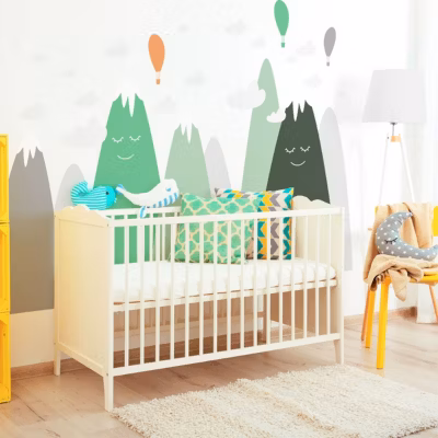 Stickers enfant montagnes scandinaves lelika 100 x 150 cm