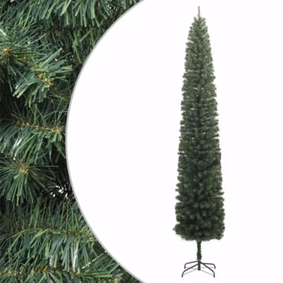 Sapin de Noël mince avec support 210 cm PVC vidaXL