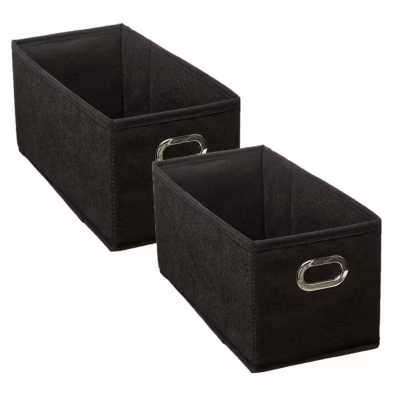 Lot de 2 paniers de rangement en tissu avec poignée MIX&rsquo;N MODUL